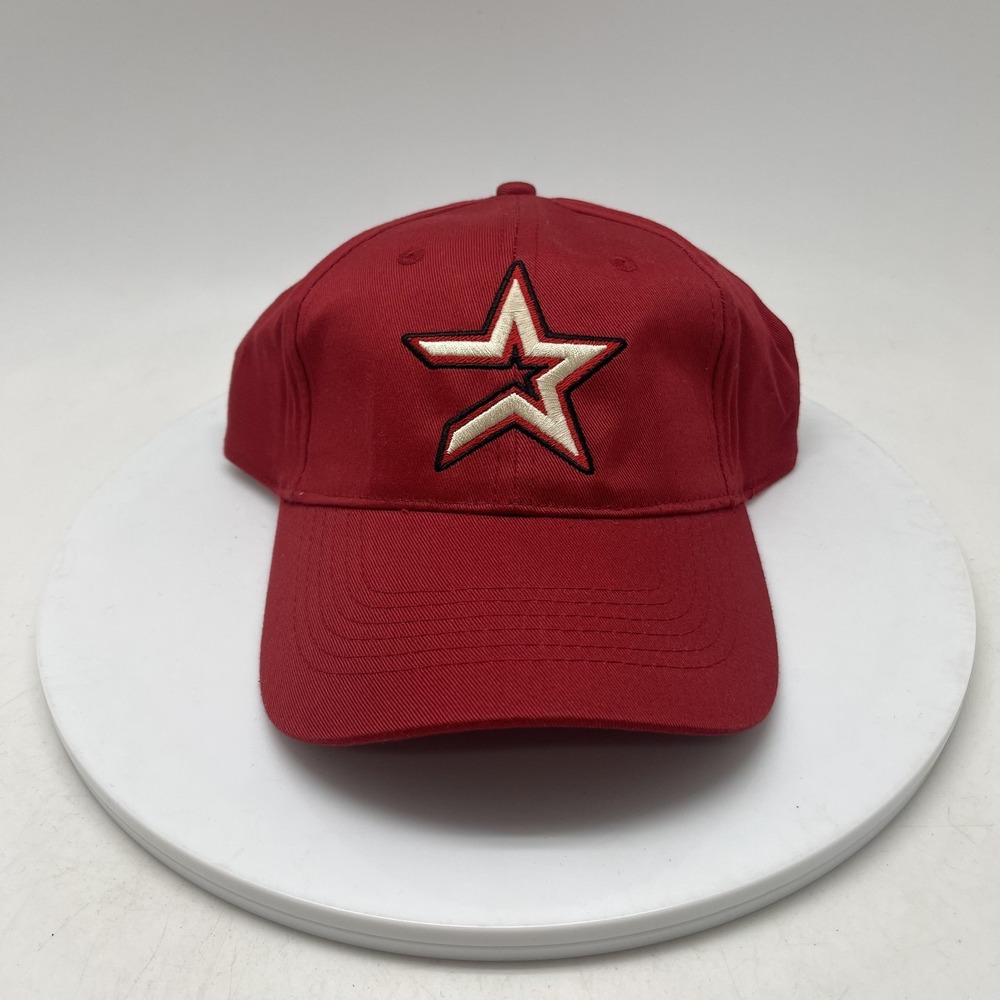 Houston Astros Hat Cap Strap Back Mens One Size Red Baseball HP Logo